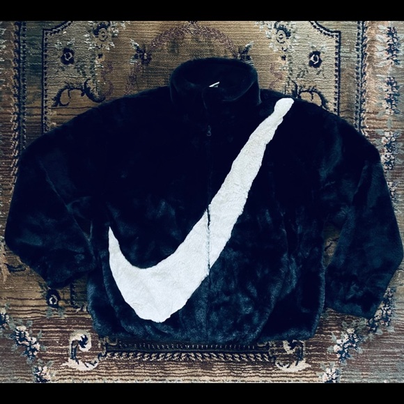 Nike Jackets & Coats Nike Faux Fur Jacket Poshmark